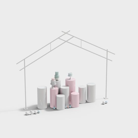 Dreamy Geometric Garden 3D model for Creative Projects