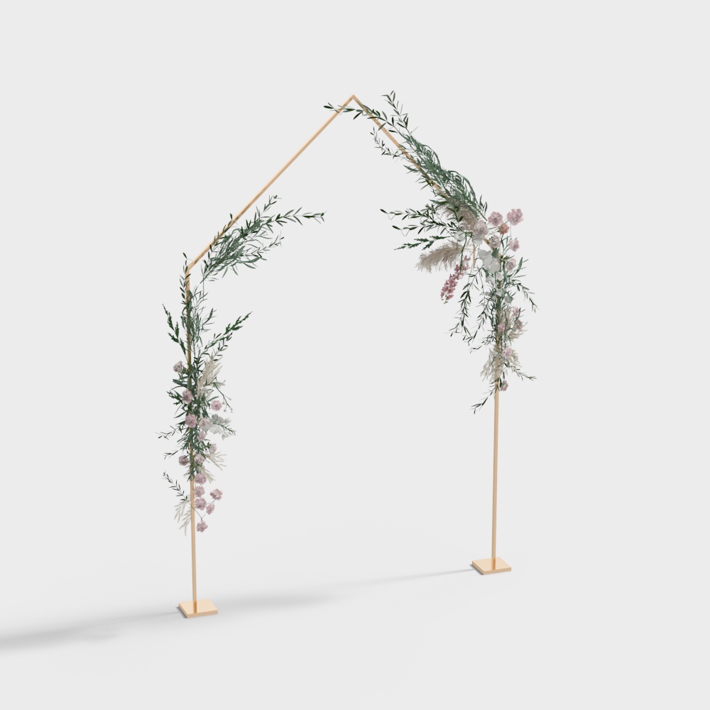 European style flower door for lawn wedding