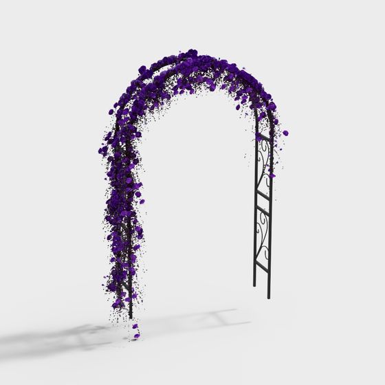 Portail de fleurs pour mariage sur pelouse moderne