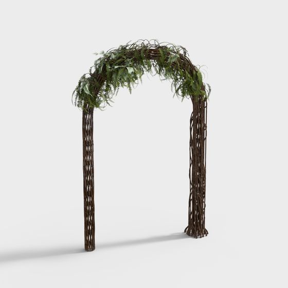 Forest Gate 3D Model - Low Poly with High Detail