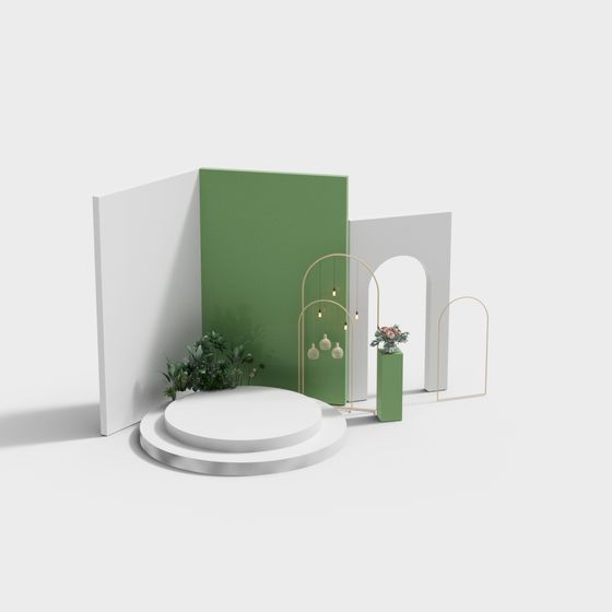 Modern Minimalist Display Stand 3D model for Creative Projects