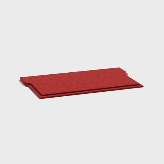 Red Wooden Plank 3D model