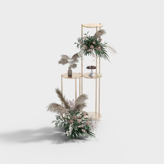 Garden Elegance Shelf 3D model