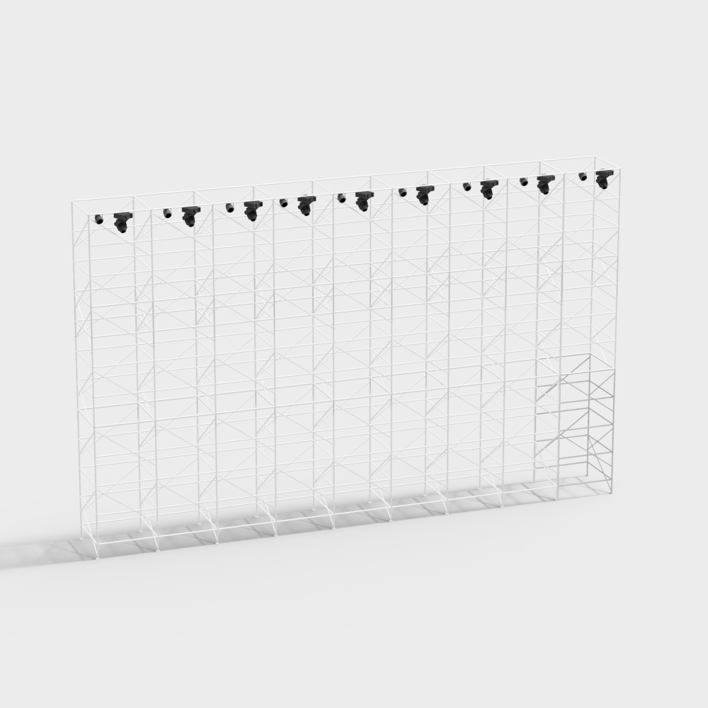 Future Wall 3D model Design in Low Poly Style