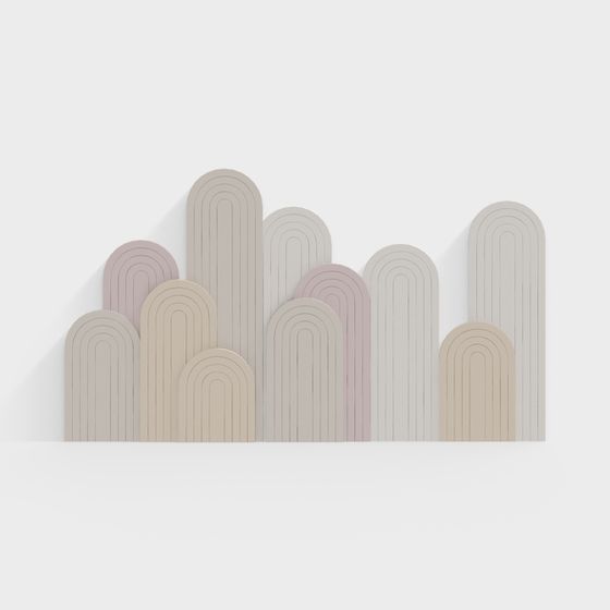 Artistic Mountain Ranges 3D model for Creative Projects