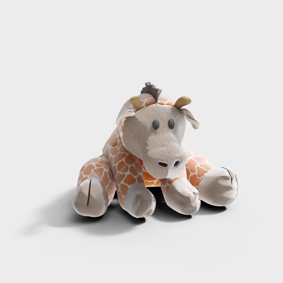 Realistic Low-Poly Giraffe 3D Model