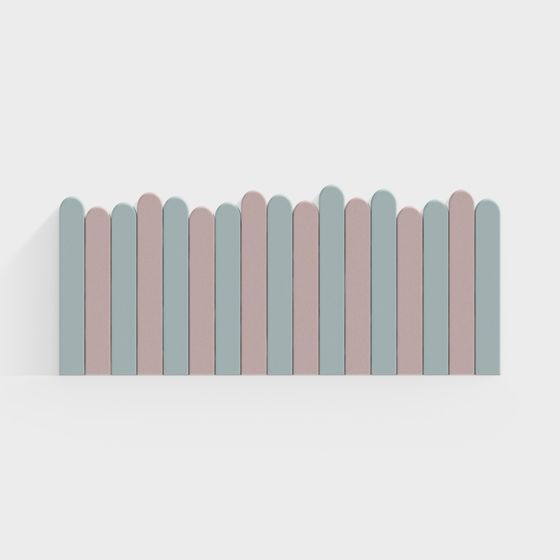Charming Low-Poly Fence 3D Model
