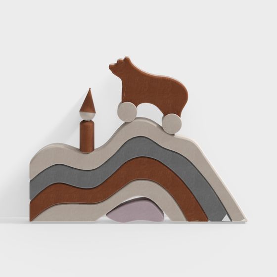 Mountain Retreat 3D model - Low Poly Design