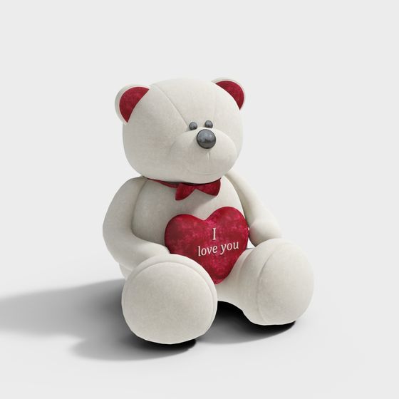 Heartfelt Bear 3D Model: A Tale of Love