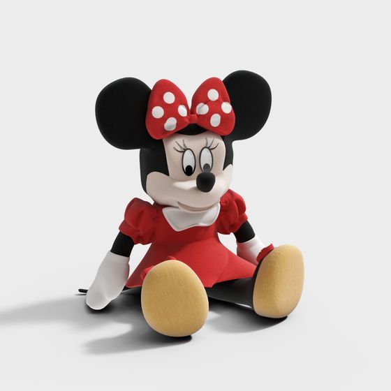 Charming Minnie Mouse Low-Poly 3D model