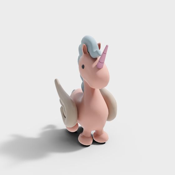 Enchanting Low-Poly Unicorn 3D model for Creative Projects