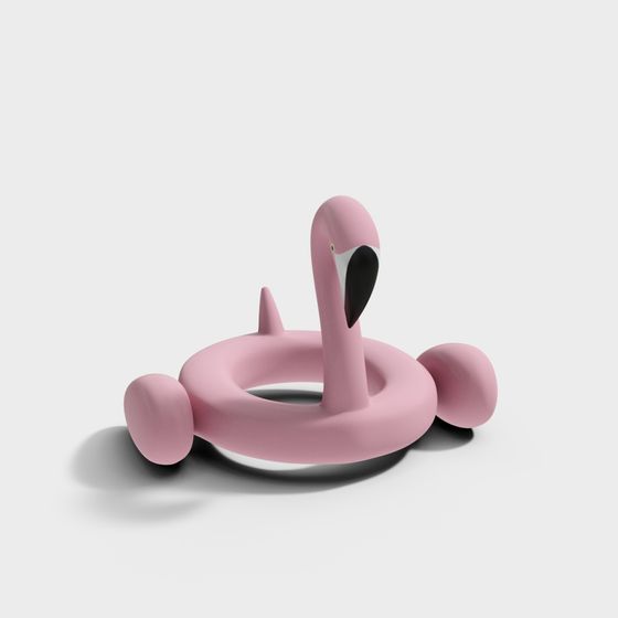 Low Poly Pink Flamingo Buoy 3D model