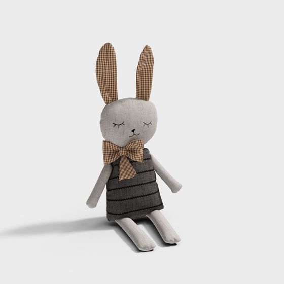 Cute Fabric Bunny 3D model