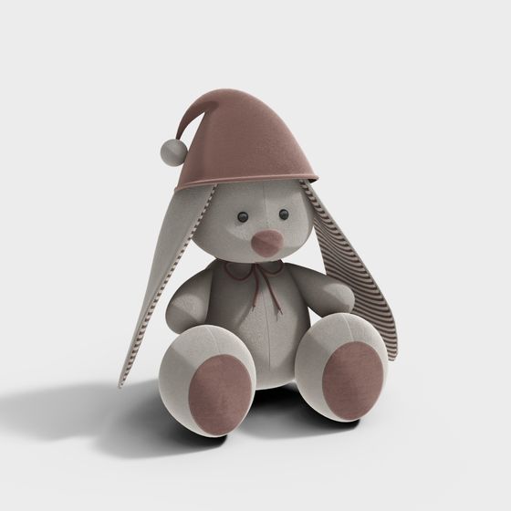 Delightful Snow Bunny 3D model for Creative Projects