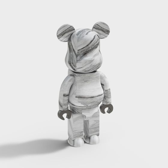 Marble Bear 3D model - Unique Low Poly Design