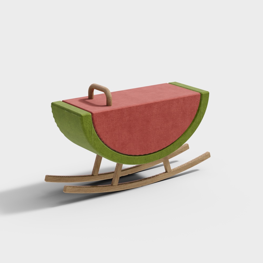 Cheval à bascule en forme de pastèque pour jardin d'enfants
