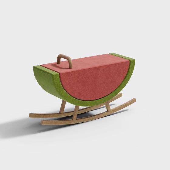 Cheval à bascule en forme de pastèque pour jardin d'enfants