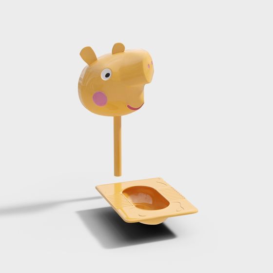 Toilettes squat cartoon pour enfants avec réservoir d'eau jardin d'enfants