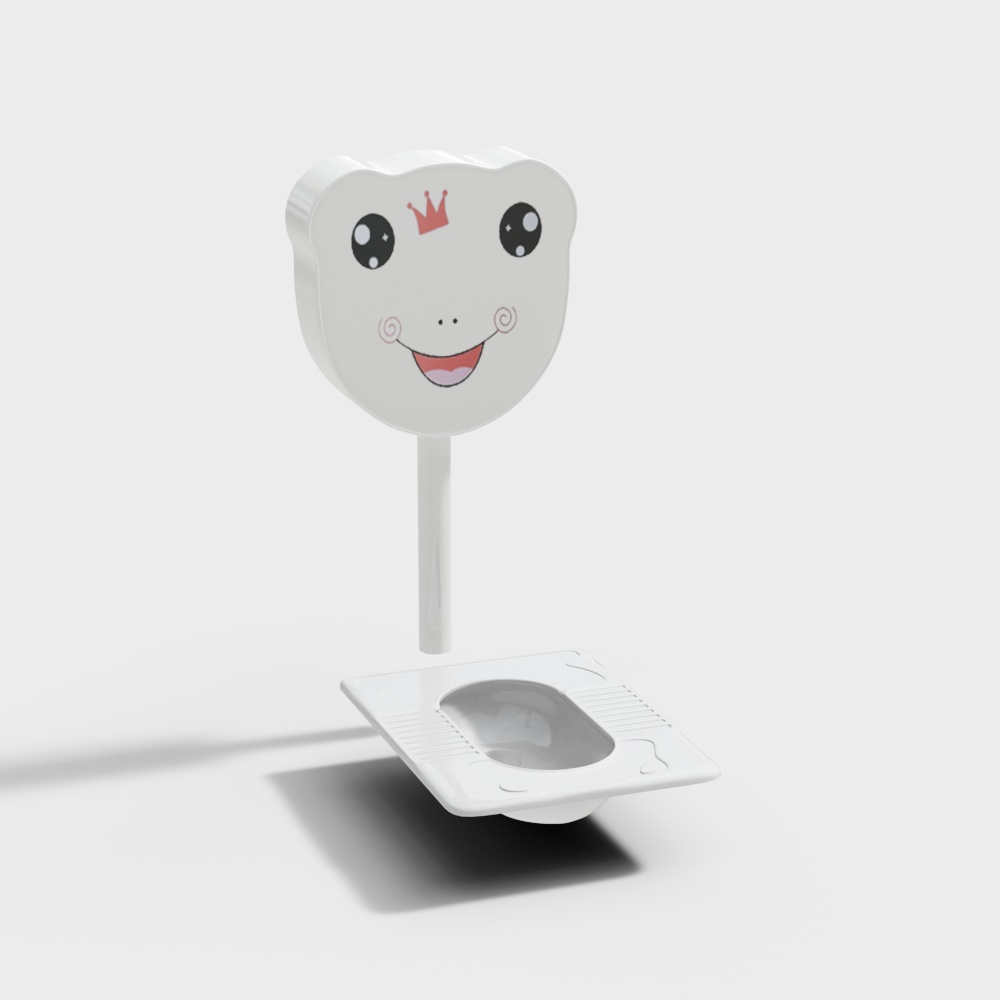 Toilettes squat cartoon pour enfants avec réservoir d'eau jardin d'enfants