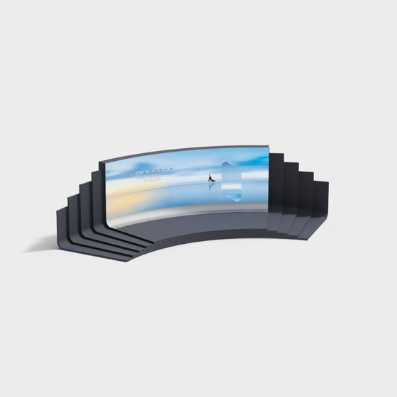 Futuristic Low-Poly Skyscraper 3D model