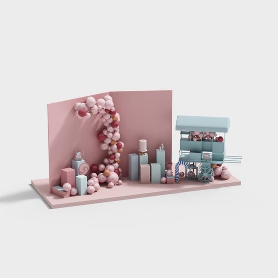 Whimsical Candy World 3D model