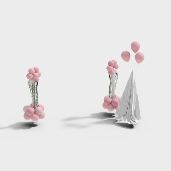 Party Balloons 3D model