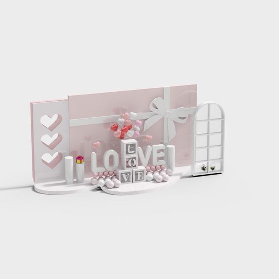 Love Gift Box 3D model