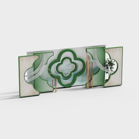 Eastern Harmony Screen 3D model