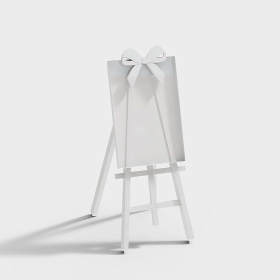 Elegant Minimalist Art Easel 3D model