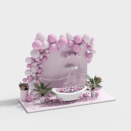 Enchanting Pink 3D Model for Creative Spaces