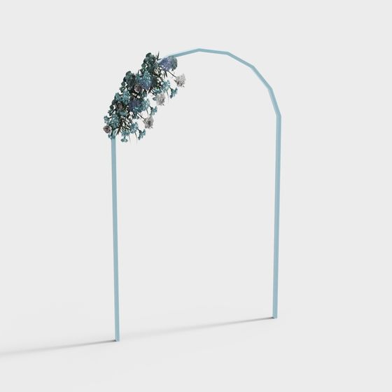 Elegant Arch Gateway 3D model for Gardens