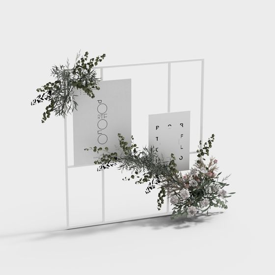 Floral Arch Low-Poly 3D Model for Creative Projects