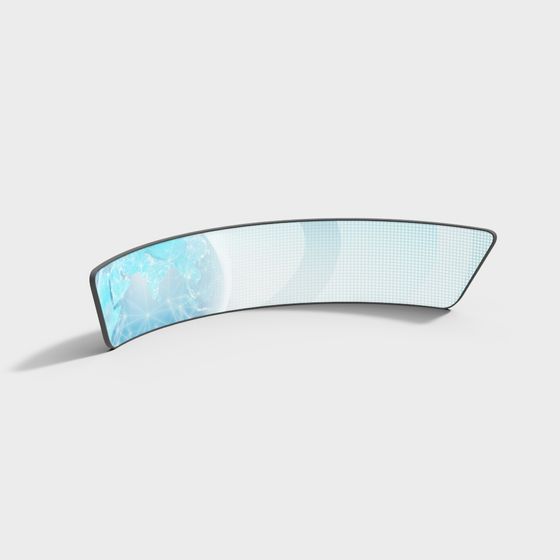 Futuristic Low-Poly 3D Screen Model