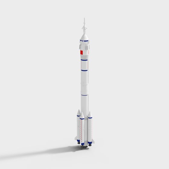 Space Explorer Rocket 3D Model