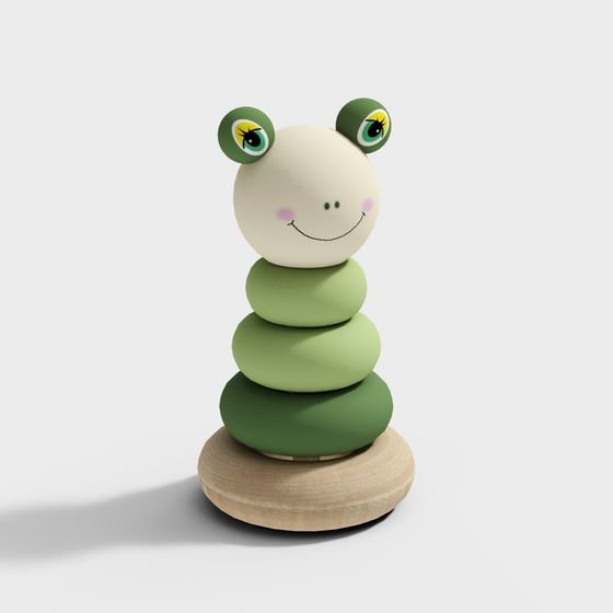 Charming Low-Poly Frog 3D Model