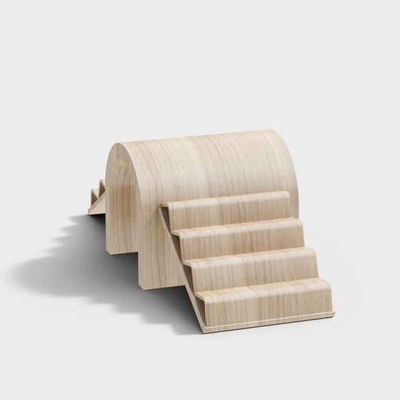 Elegant Low-Poly 3D Model Staircase for Creative Projects