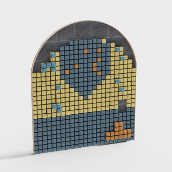 Pixel Art Archway 3D Model