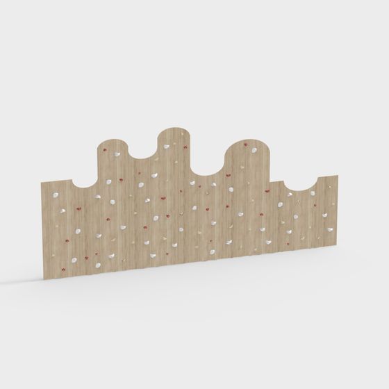 Creative Low-Poly Climbing Wall 3D model