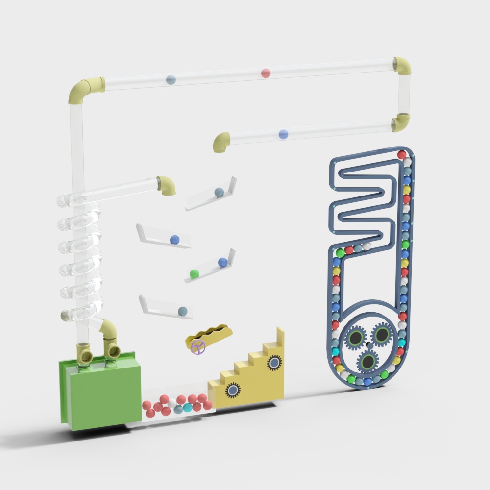 Vibrant Gears Maze 3D model