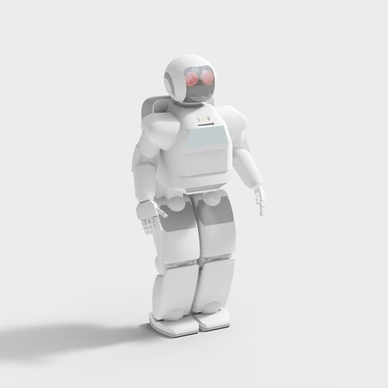 Futuristic Low-Poly Robot 3D model