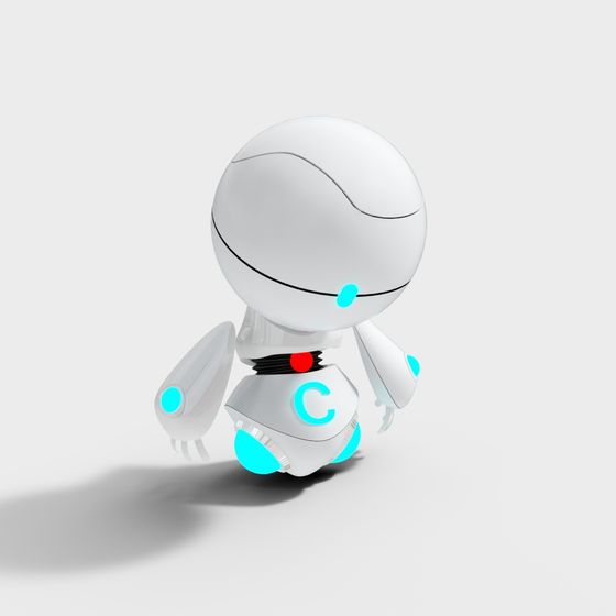 Futuristic Cobot 3D Model Robot