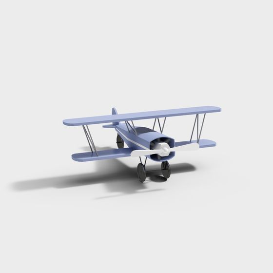 Vintage Biplane 3D model