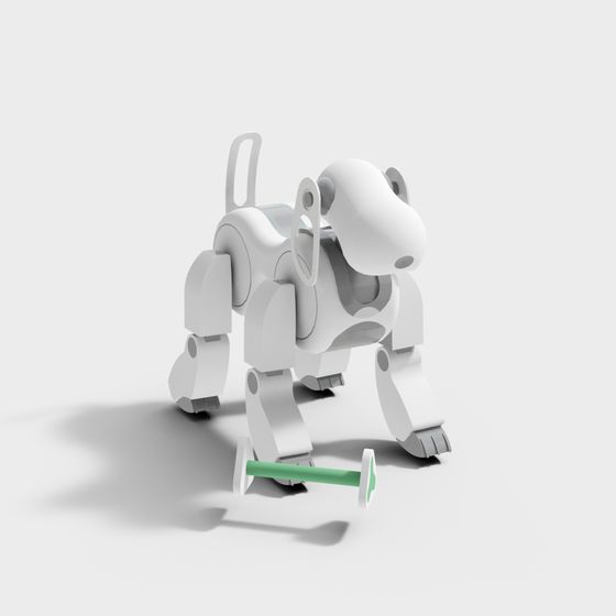 RoboPup Low-Poly Robot Dog 3D model