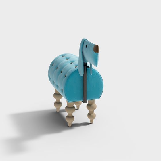 Whimsical Sheep Chair 3D model for Kids