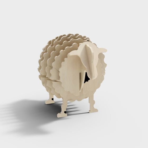 Cute Low-Poly 3D Sheep Model for Creative Projects