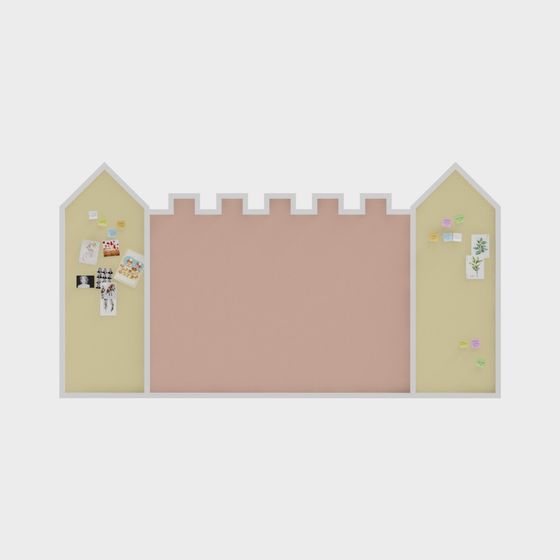 Charming Colorful Magnetic Whiteboard 3D model