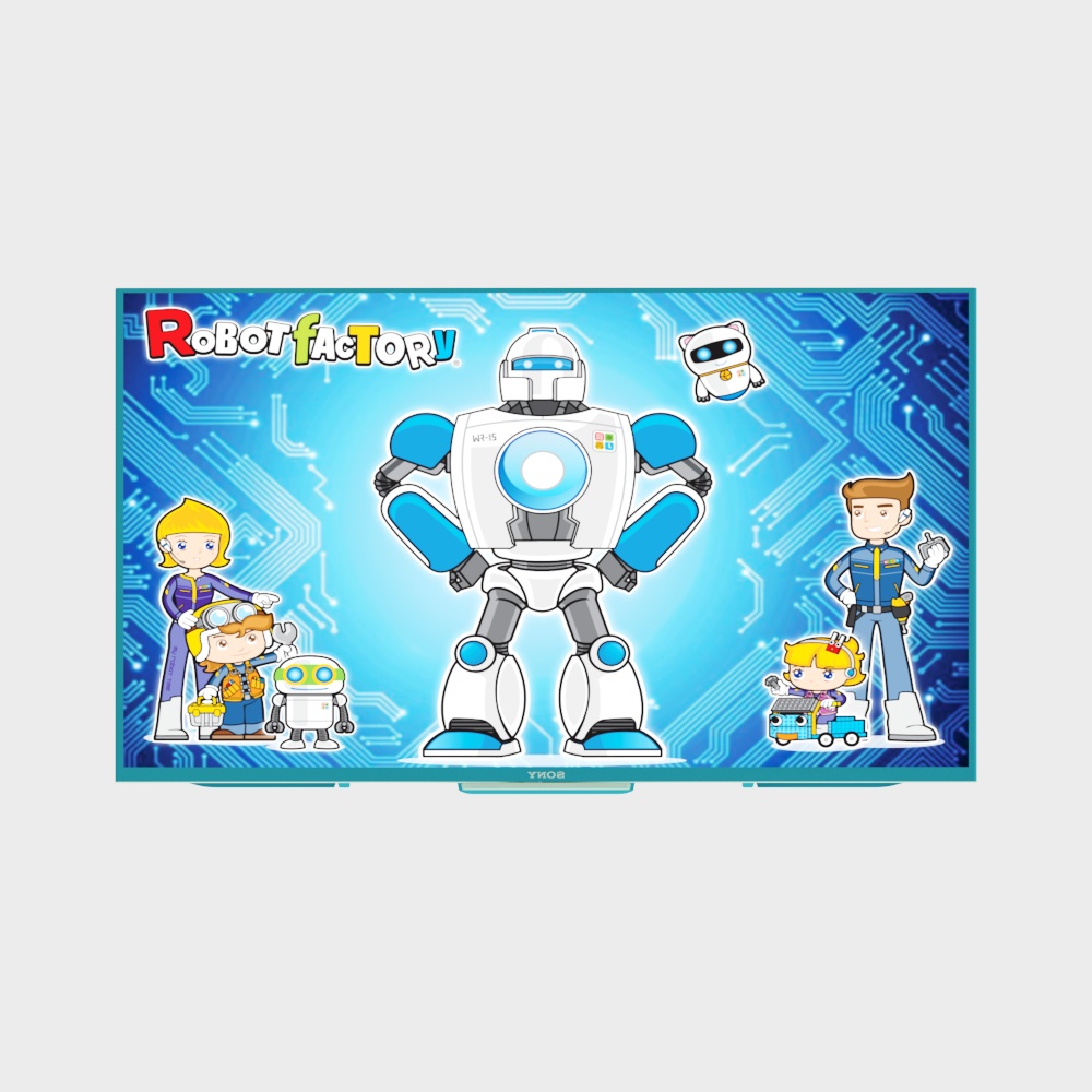 Vibrant Robot Factory 3D Model