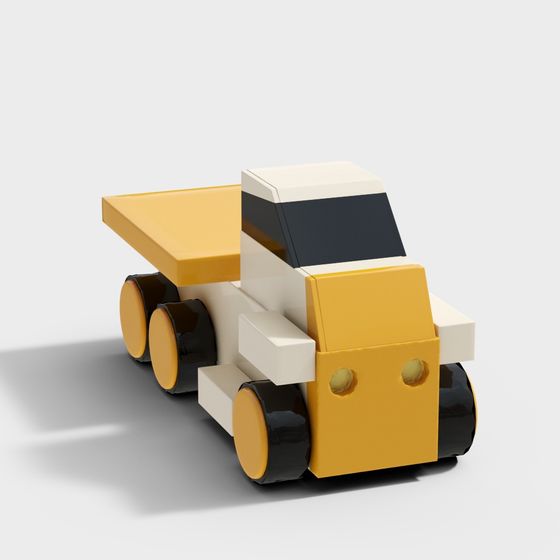 Playful Yellow Car 3D model
