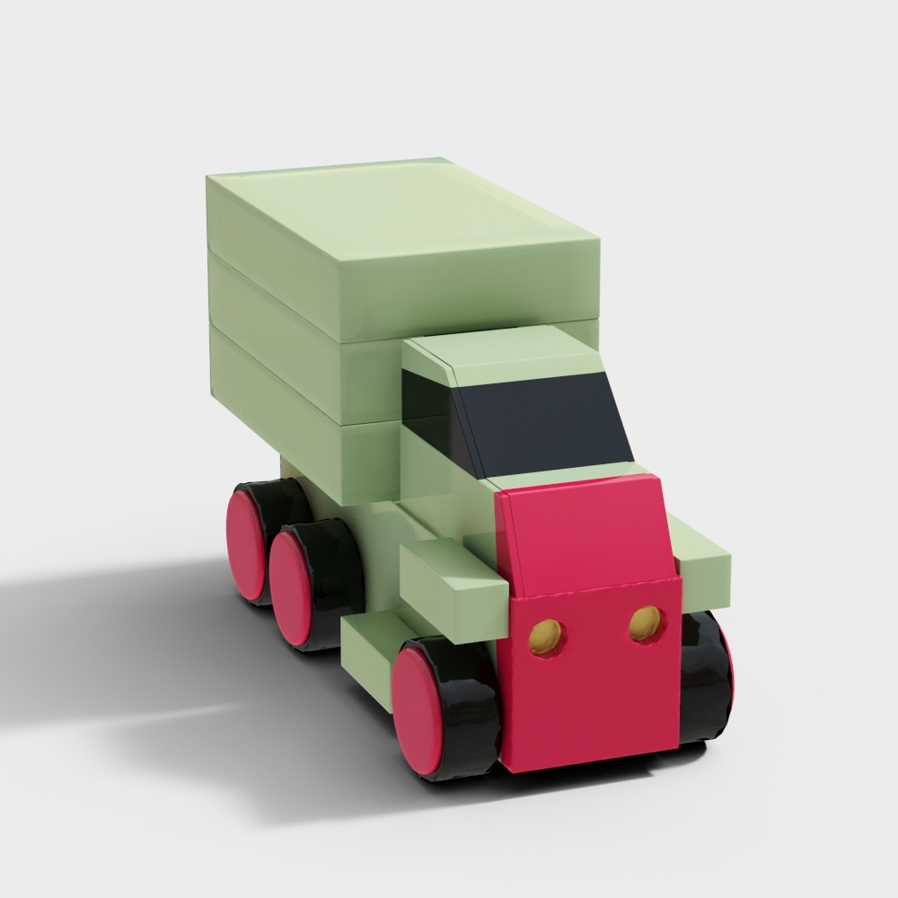 Playful Block Transport Truck 3D model