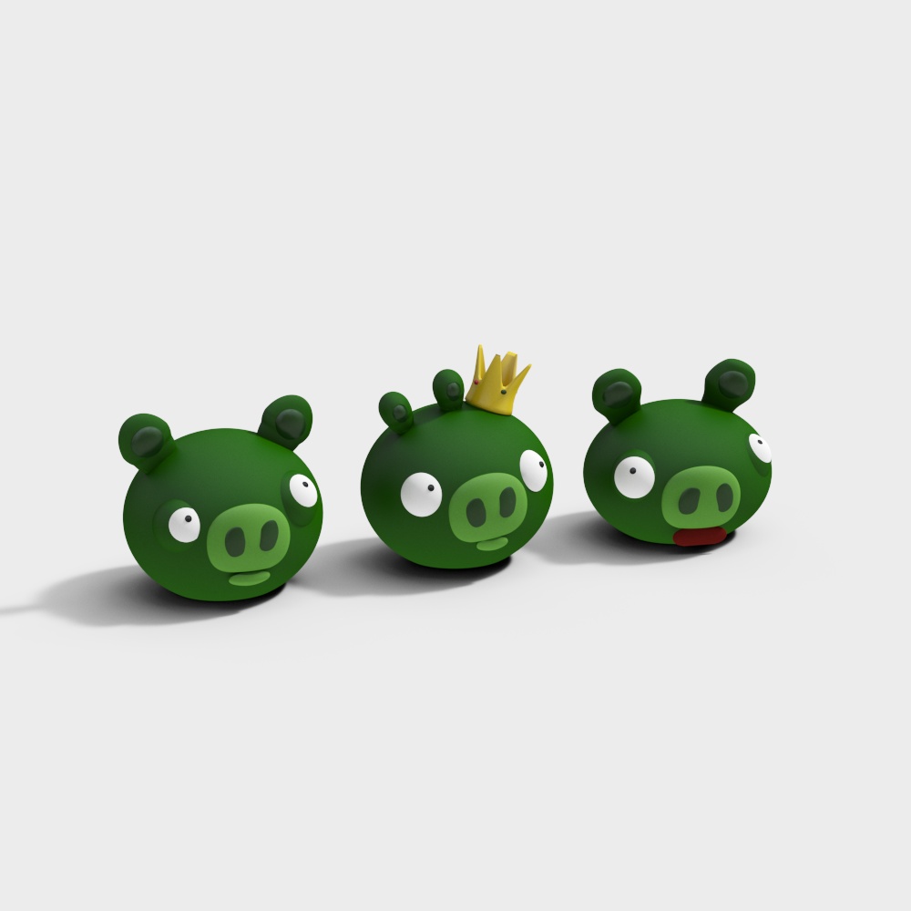 Charming Low-Poly Pig 3D Model for Children's Projects
